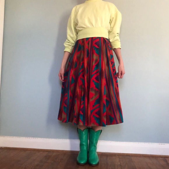 Dresses & Skirts - Vintage pleated midi skirt. Likely one of a kind at this point!